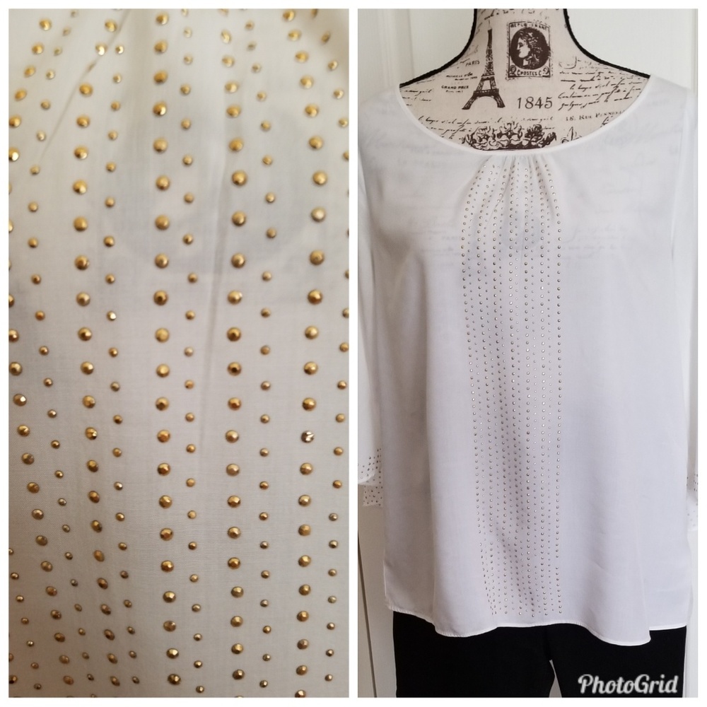 2 for $25 J Lo Embellished White Tunic